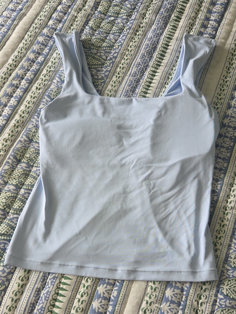 aerie Light Blue Square-Neck Tank Top